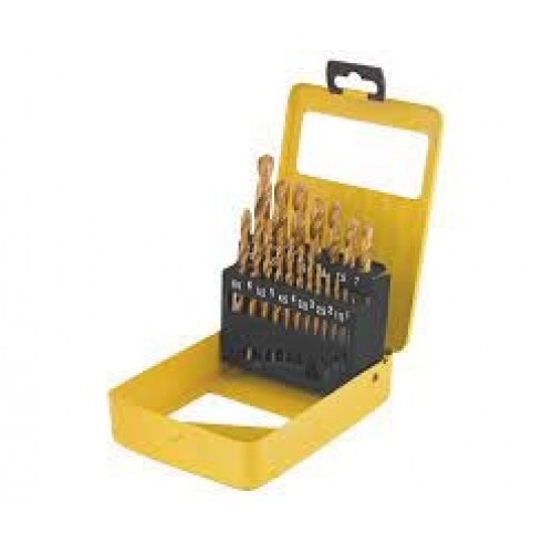 Набір свердел по металу Mastertool - 19шт (1-10мм) Titan бокс