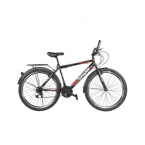 Велосипед SPARK INTRUDER 26 ст18"жв в-бр (Черный с красным)"