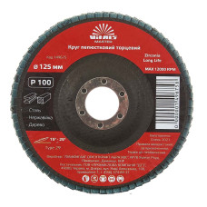 Круг лепестковый торцевой Vitals Master Zirconia 125x22.2мм з.100