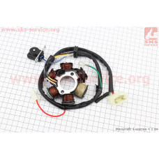 Статор магнето (генератора) Honda DIO AF18 / 27 (6 котушок роз`єм "тато 5 + 1"), тип 1 Китай (ЯПОНИЯ)