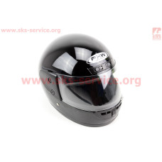 Шлем закрытый HF-101 S- ЧЕРНЫЙ глянец