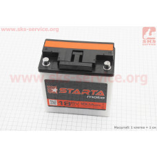 Акумулятор 6V 18Аh 3МТС-18 кислотный (L140*W75*H140mm), 2021, круглая клемма, МТ, ИЖ STARTA" (МТ, УРАЛ, К-750) 125-150сс 4Т"