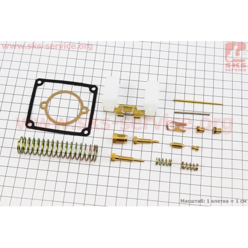Ремонтний комплект карбюратора 12V, 14 деталей+поплавок Китай (ЯВА)