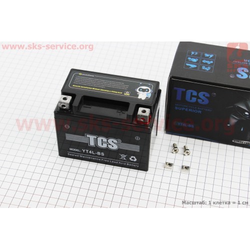 Акумулятор 12V4Ah YT4L-BS GEL (L113*W70*H90mm), від 10шт -3% TCS (АКБ)
