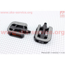 Педалі CITY 9/16" (109x82x26mm) пластикові, чорно-сірі NW-352 FPD (ВЕЛОЗАПЧАСТИ)