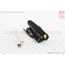 Ліхтар передній 1+7 діодів 360 lumen, Li-ion 3.7V 500mAh зарядка від USB, вологозахисний, чорний BG-C20 Китай (ВЕЛОАКСЕССУАРЫ)