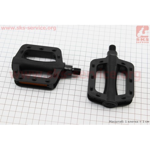 Педалі CHILD 1/2" (100x74x26mm) пластикові, чорні NW-477 FPD (ВЕЛОЗАПЧАСТИ)