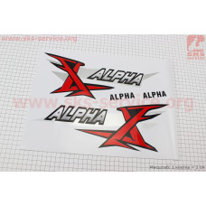 Наклейка "ALPHA" на бак лев, прав к-кт 2шт (35х14см)