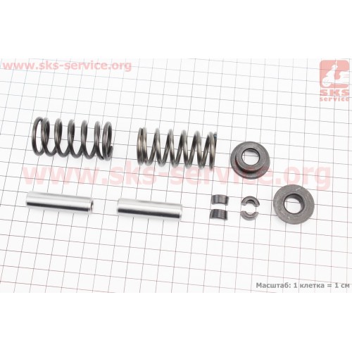 Клапанний механізм к-кт R175A/R180NM (пружина-2шт, + тарілка клапана-2шт, + напрямна d-7mm -2шт, + сухар-4шт) TATA (D175/180N)