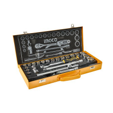 Набір торцевих головок 1/2" із тріскачкою (24 предмета)  INGCO INDUSTRIAL