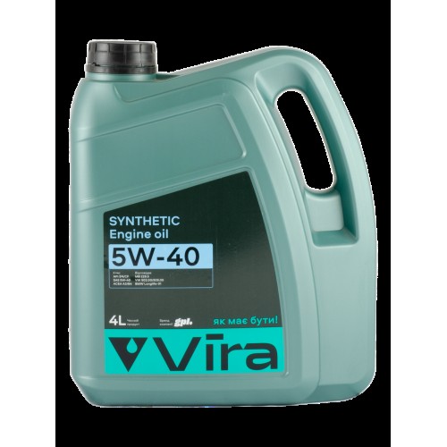 Олива моторна VIRA SYNTHETIC SN/CF 5W-40-4 л