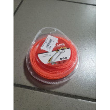 Леска мотокосы   O2,0mm, 15 метров   (квадрат, красная)   EVO